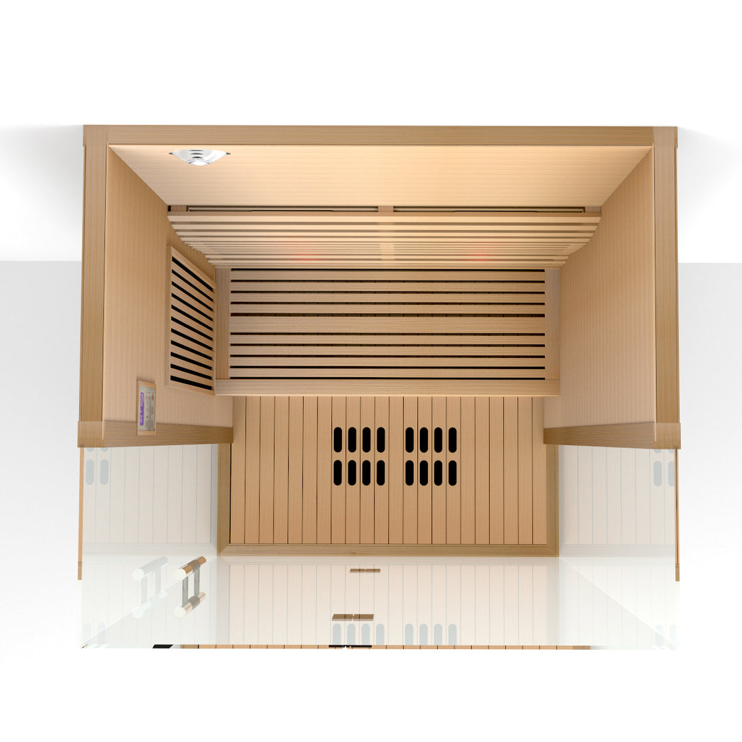 Hylivesaunas 110V/2 person Hemlock Indoor Full Spectrum Infrared Sauna Dry Sauna with Mobile-app Control System - Infrared 2