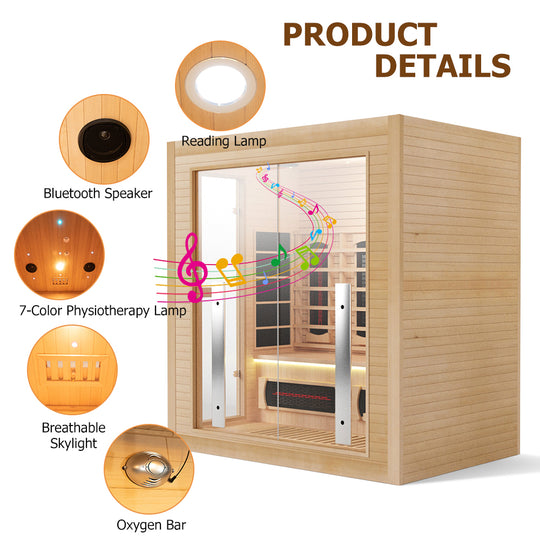 Hylivesaunas Luxury Indoor Hybrid Sauna Room - FAMILY 3