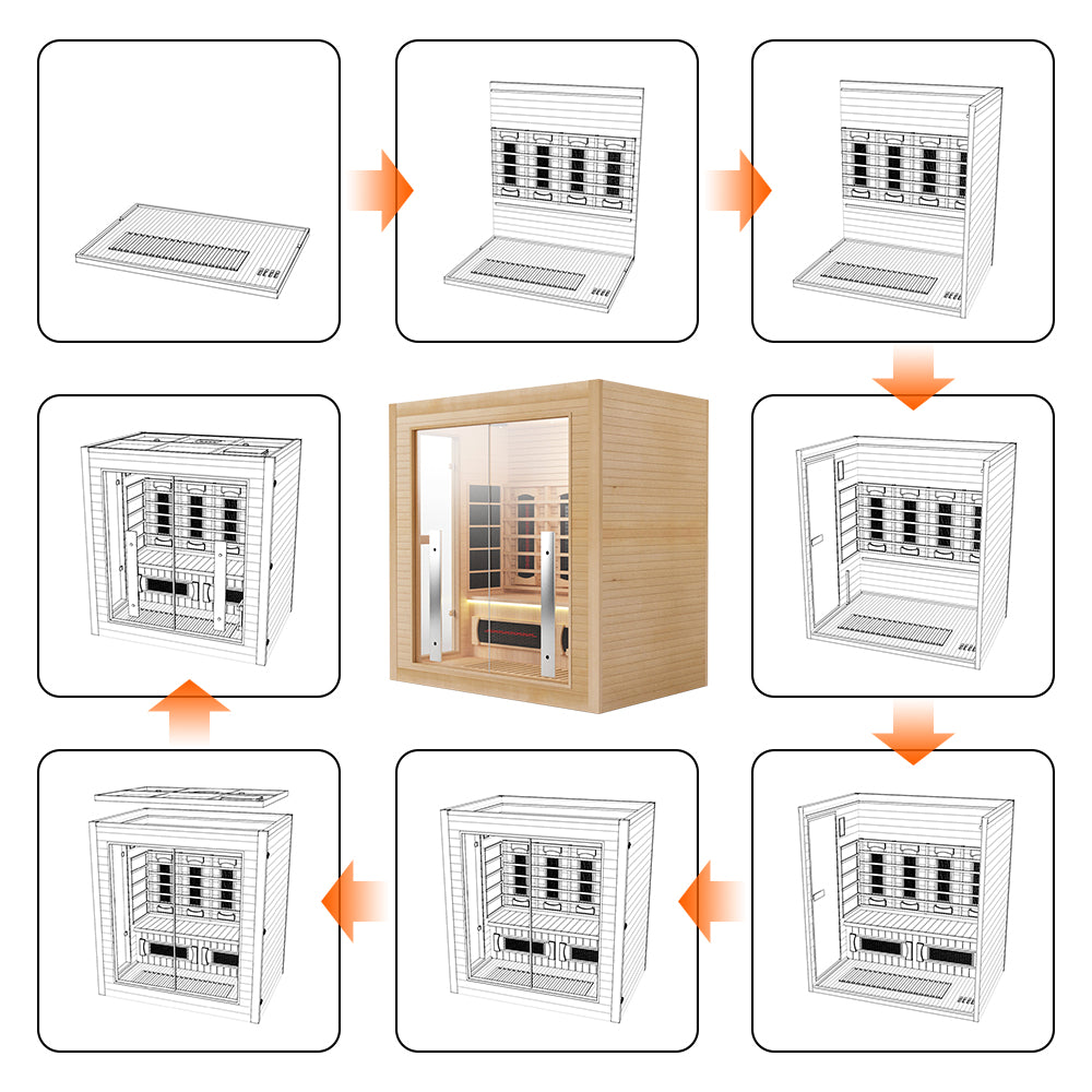 Hylivesaunas Luxury Indoor Hybrid Sauna Room - FAMILY 3