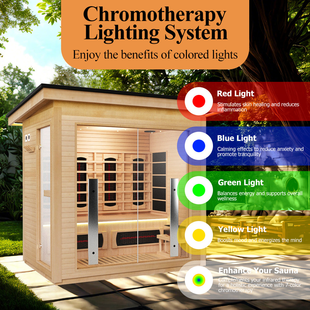 Hylivesaunas 3 People Luxury Outdoor Hybrid Sauna - COURTYARD 3