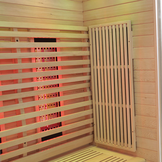 Hylivesaunas 110V/1 person Hemlock Indoor Full Spectrum Infrared Sauna Dry Sauna with Mobile-app Control System- Infrared 1