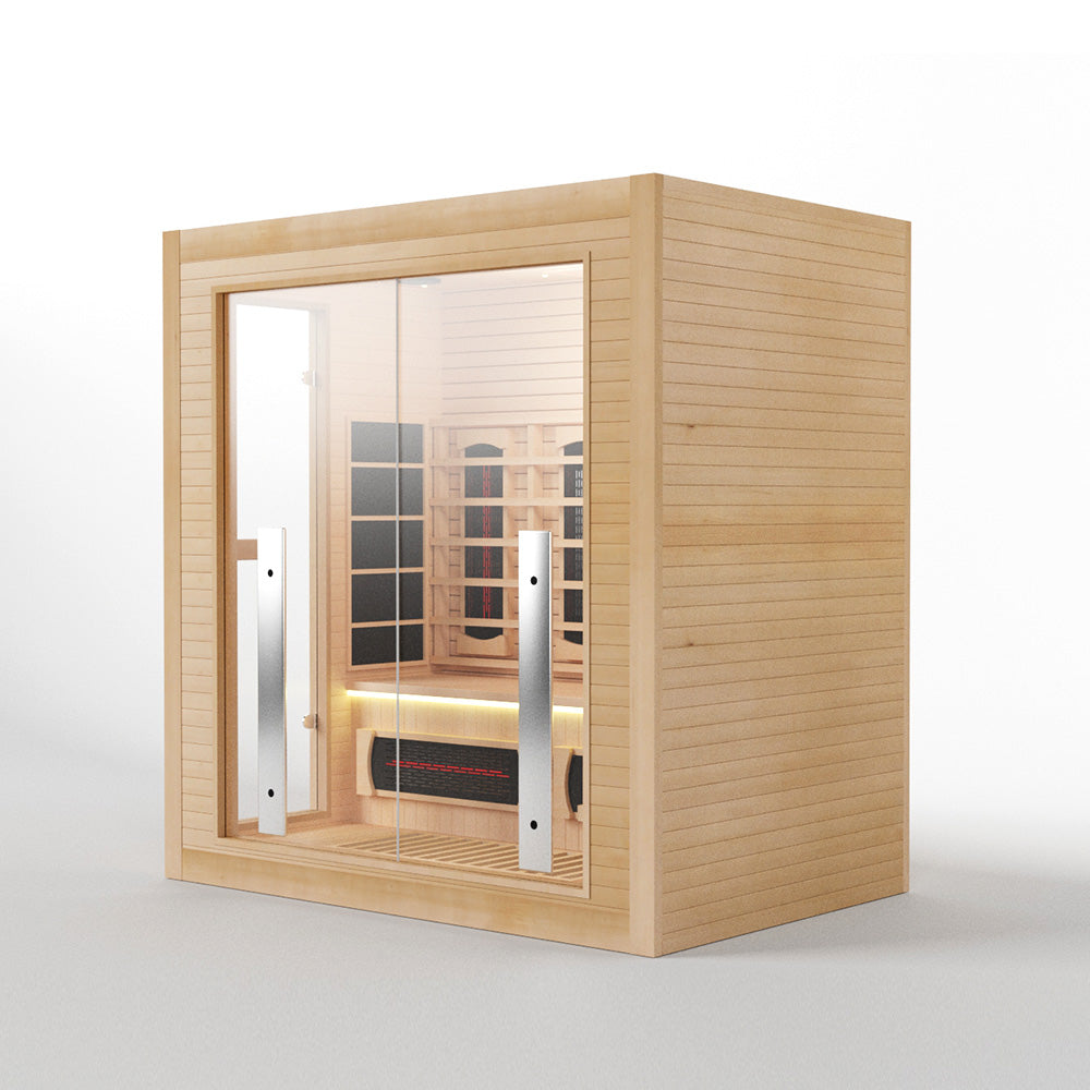 Hylivesaunas Luxury Indoor Steam and Infrared Hybrid Sauna Room with Mobile-app Control System - FAMILY 3